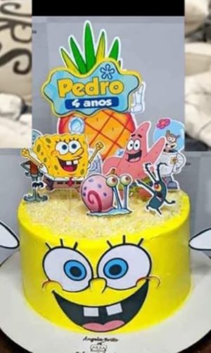 Topo de Bolo Bob Esponja