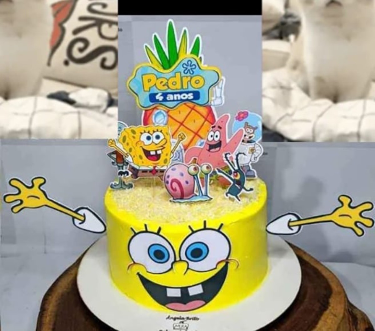 Topo de Bolo Bob Esponja