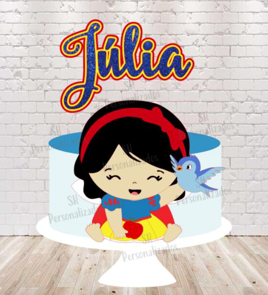 Topo De Bolo Branca De Neve - Imagem 2