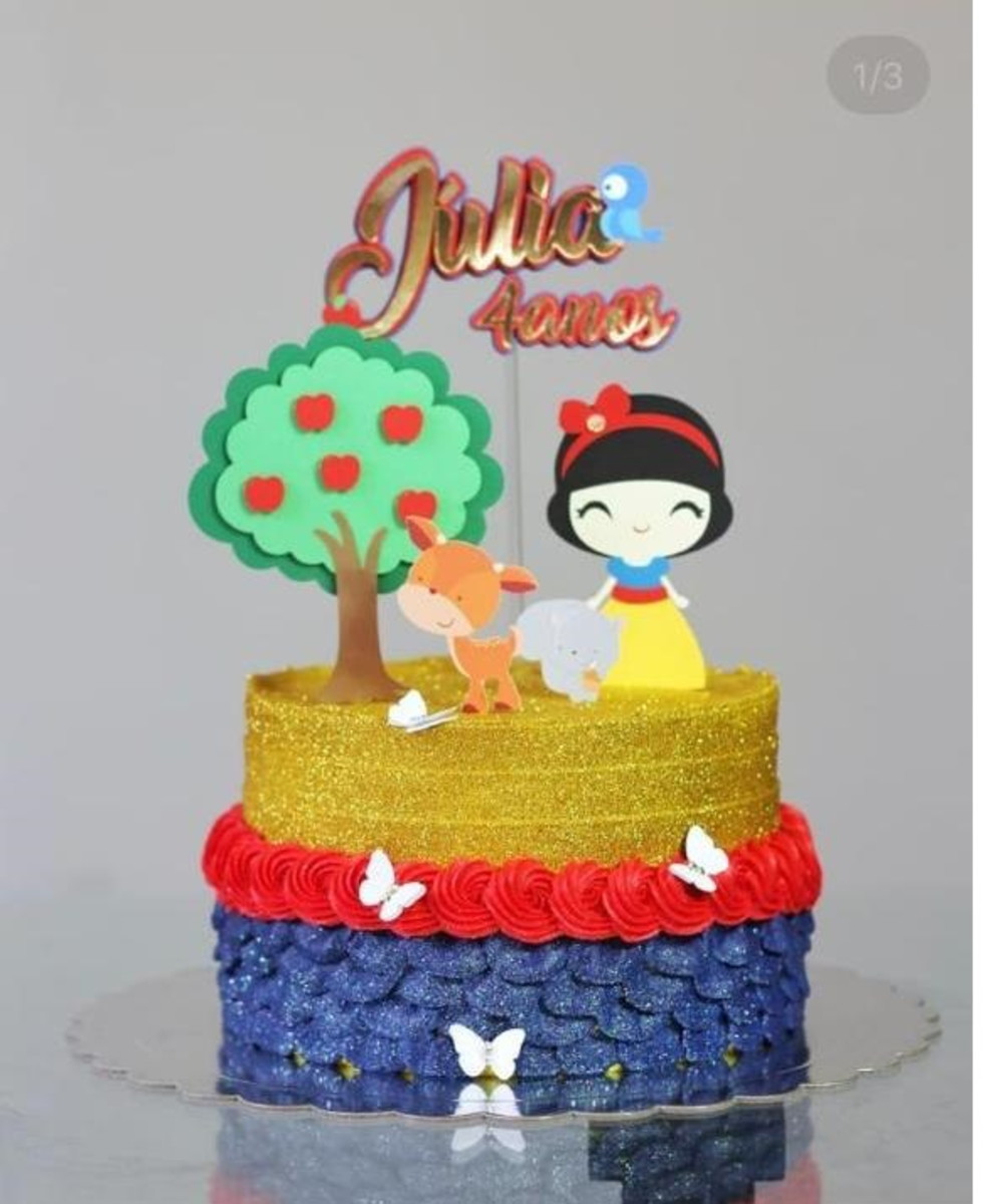 Topo de bolo - Branca de Neve