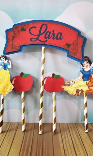 Topo De Bolo Branca De Neve