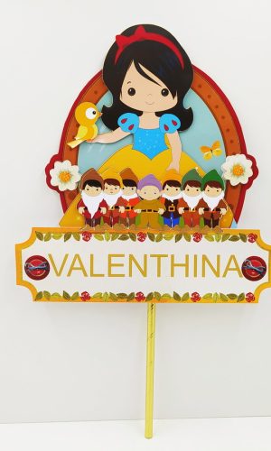Topo de Bolo Branca de Neve
