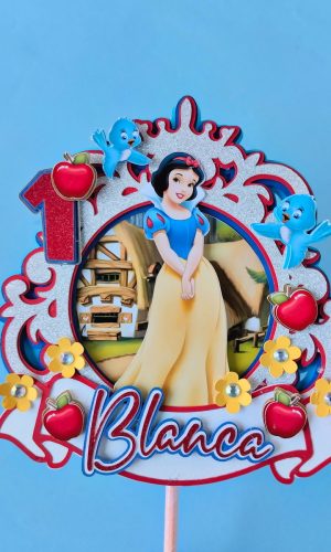 Topo de Bolo Branca de Neve