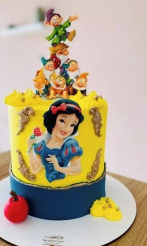 Topo de Bolo Branca de Neve