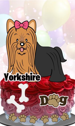 Topo de Bolo Cachorrinho (Yorkshire)