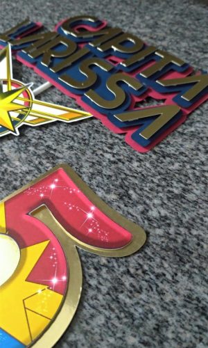 Topo de Bolo Capitã Marvel