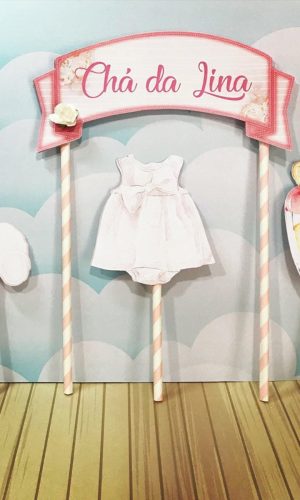 Topo de Bolo Chá de Bebe