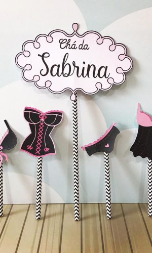 Topo de Bolo Chá de Lingerie
