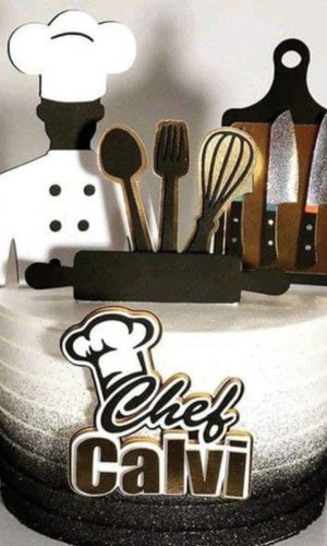 Topo de Bolo Chef de Cozinha