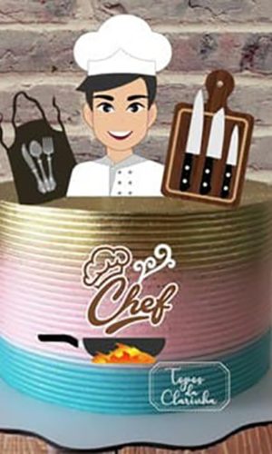 Topo de Bolo Chef de Cozinha