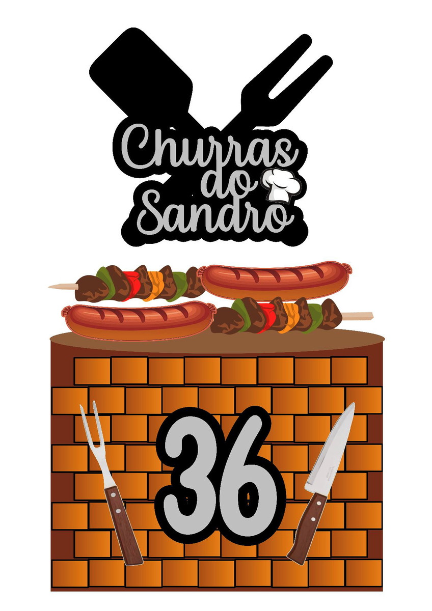 Topo de Bolo Churrasco