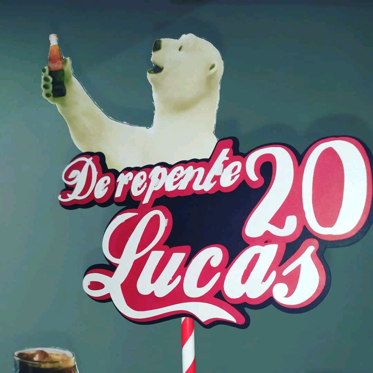 Topo de Bolo Coca cola - Imagem 2