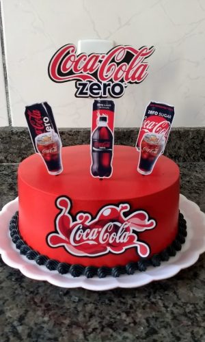 Topo de Bolo Coca cola