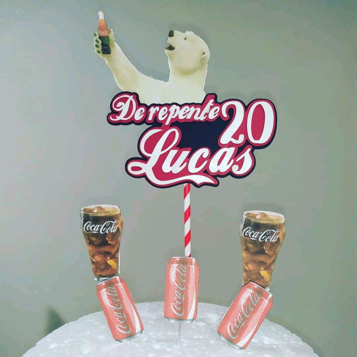 Topo de Bolo Coca cola - Imagem 3