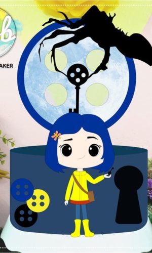 Topo de Bolo Coraline