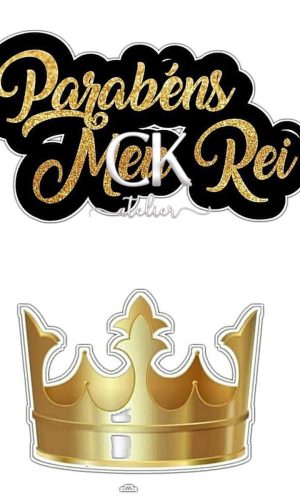 Topo de Bolo Coroa Realeza