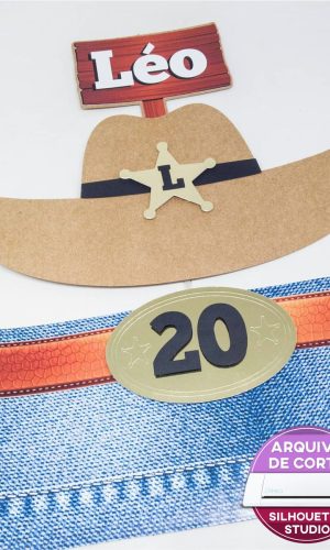 Topo de Bolo Cowboy e Cowgirl