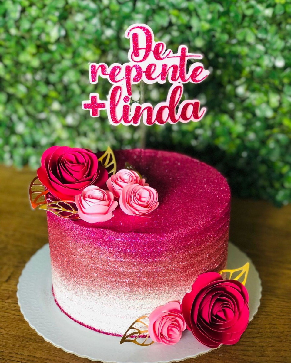 Topo de Bolo De repente mais linda
