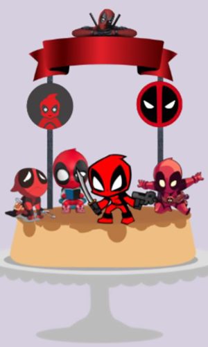 Topo de Bolo DeadPool