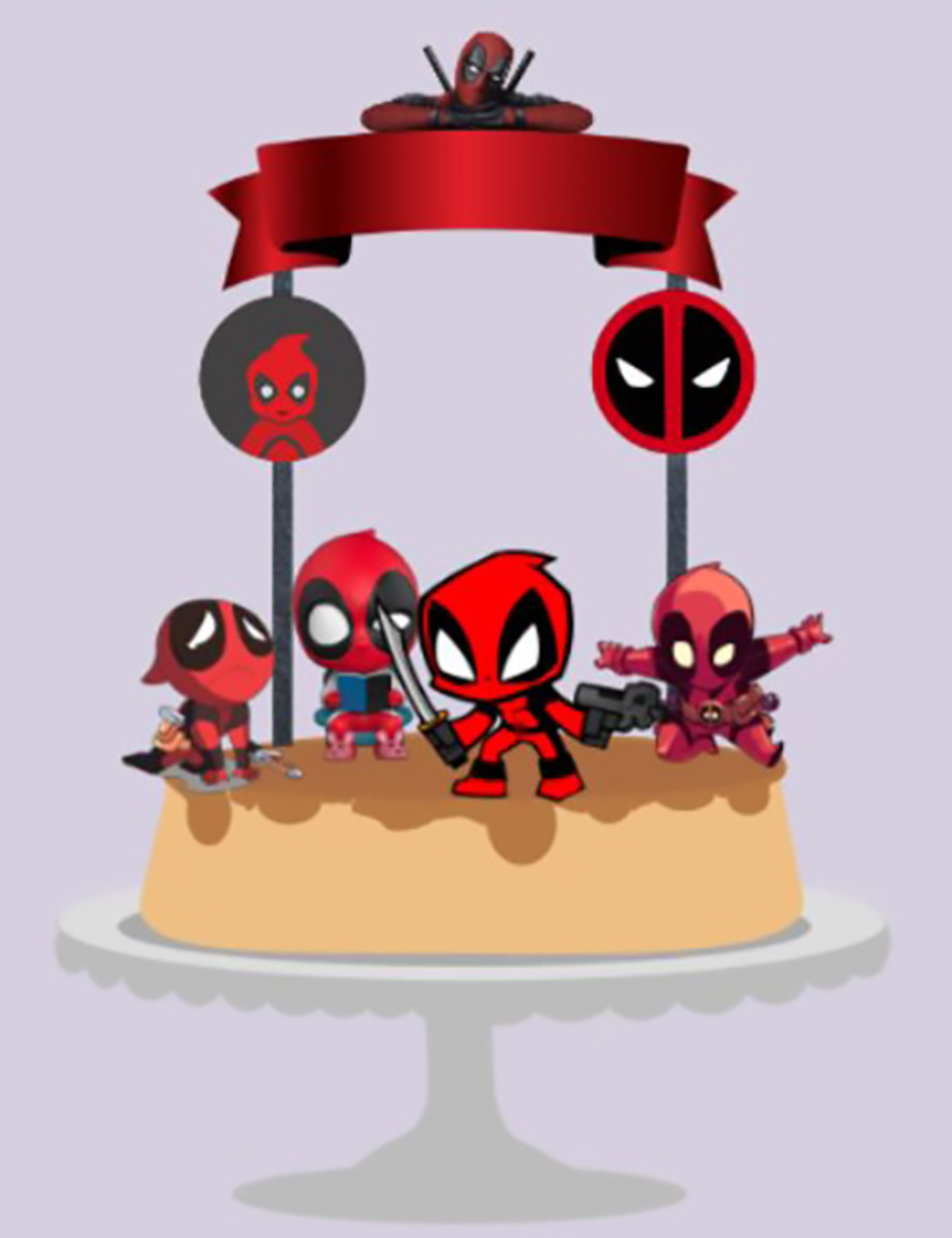 Topo de Bolo DeadPool