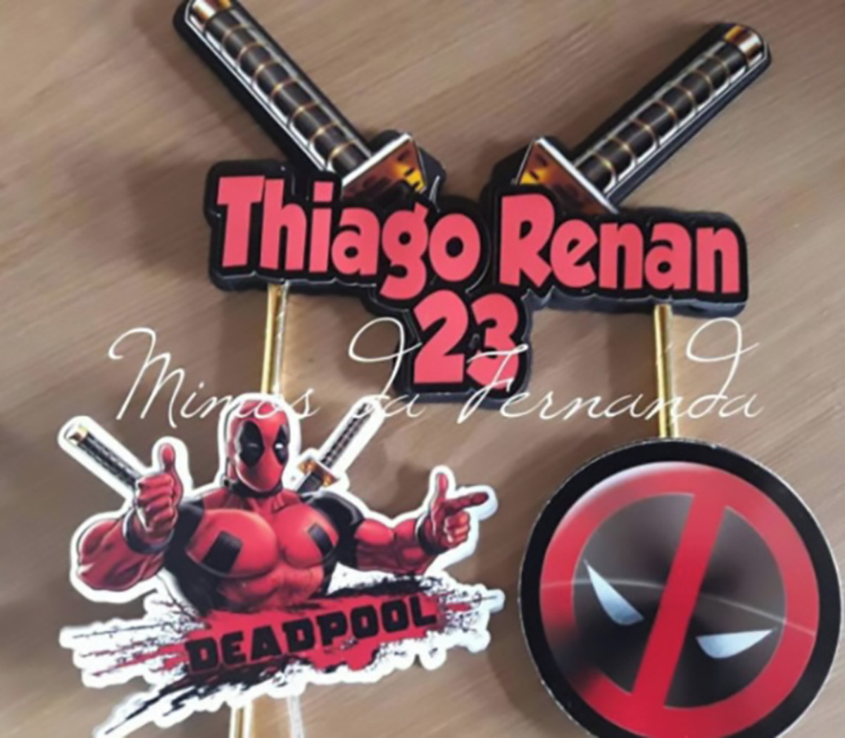 Topo de Bolo DeadPool