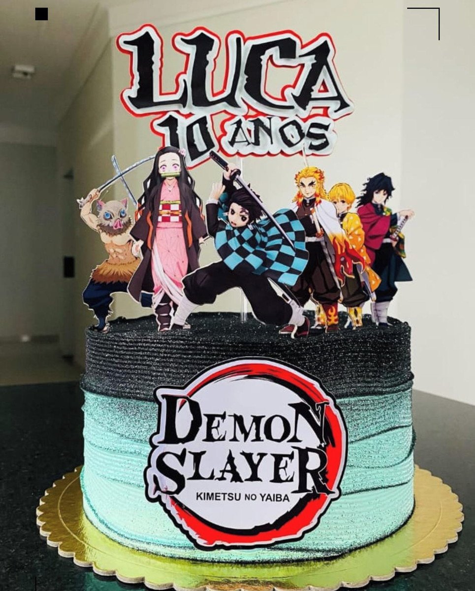 Topo de Bolo Demon Slayer