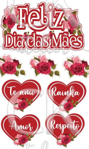 Topo de Bolo Dia das Mães