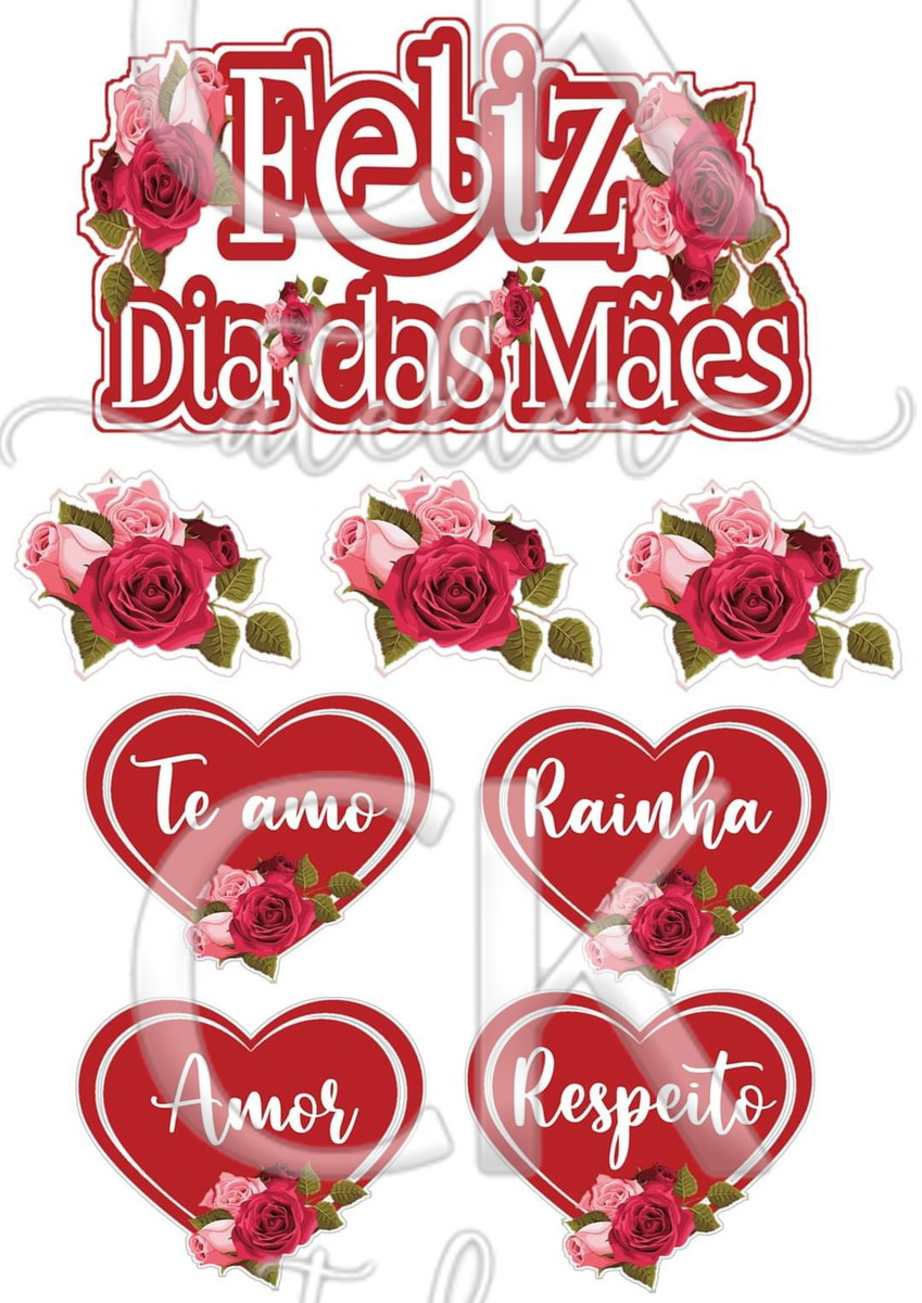 Topo de Bolo Dia das Mães