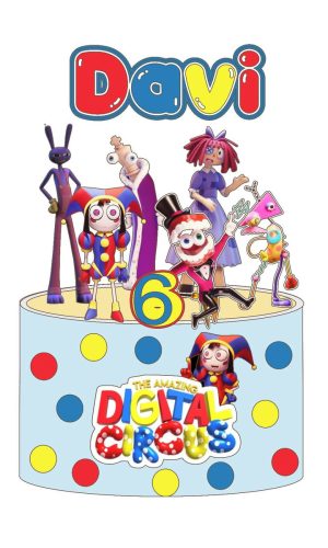 Topo de Bolo Digital Circus