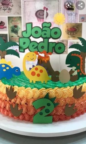 Topo de Bolo Dino cute