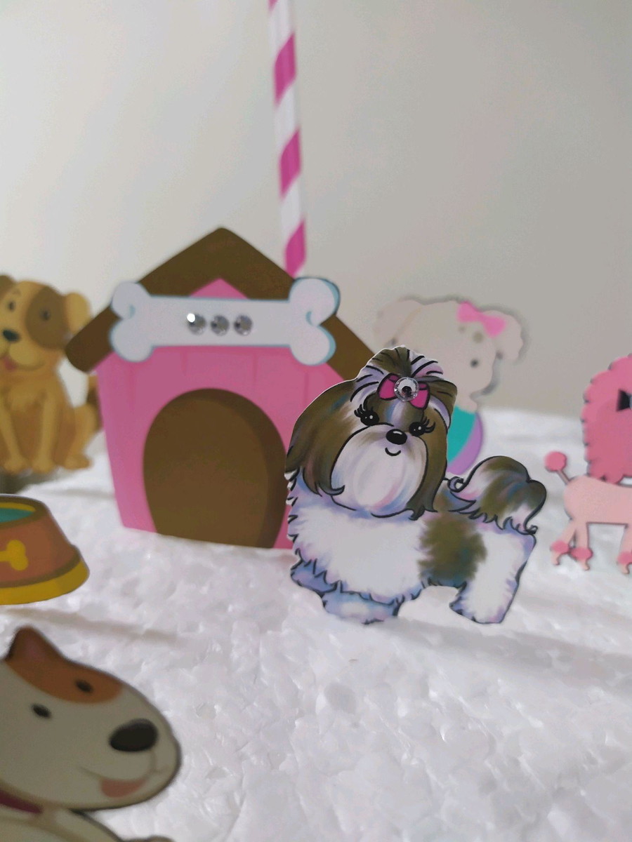 Topo de Bolo Dogs Cute - Imagem 2