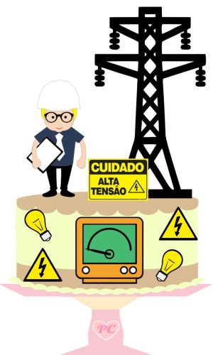 Topo de Bolo Engenheiro Elétrico