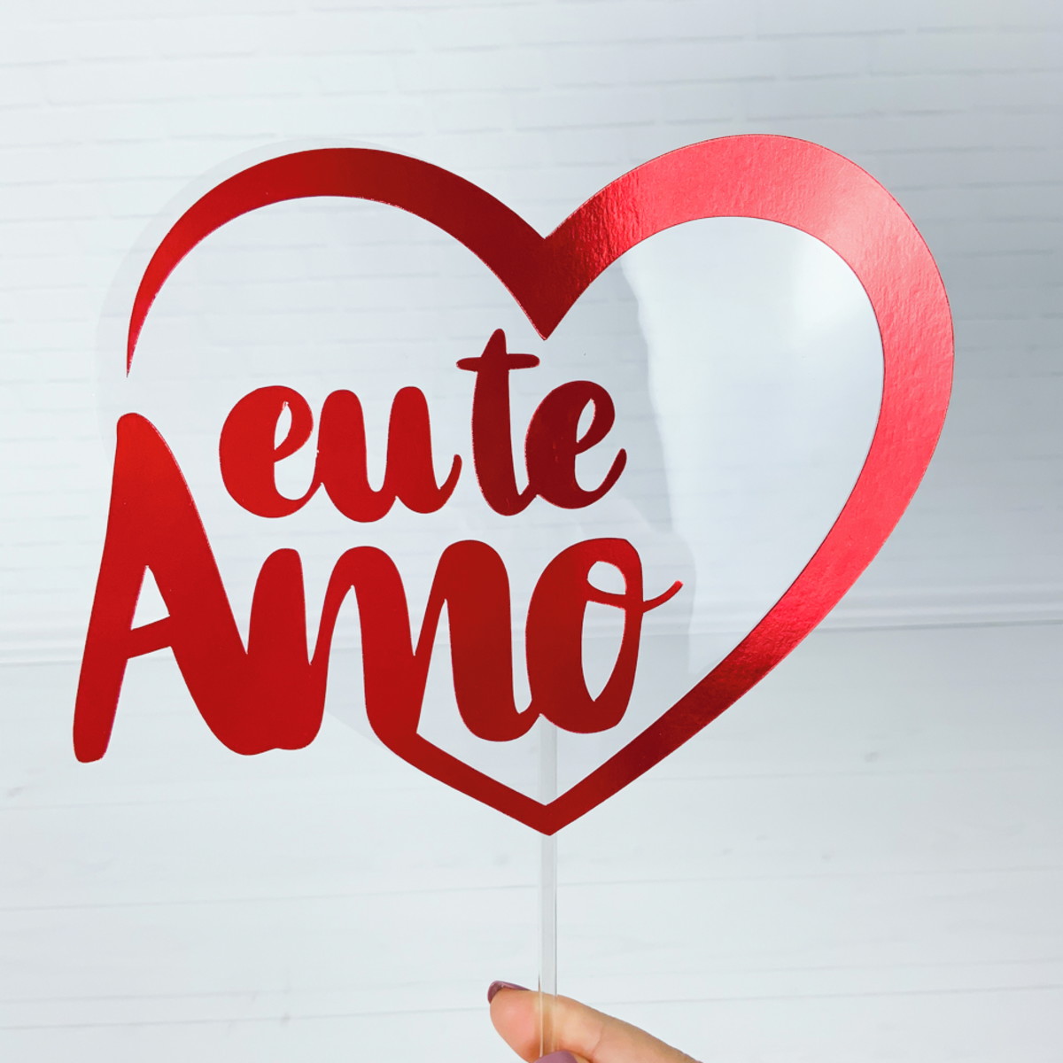 Topo de Bolo Eu te Amo