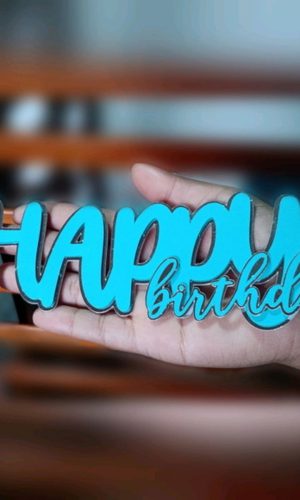 Topo de Bolo Feliz Aniversario