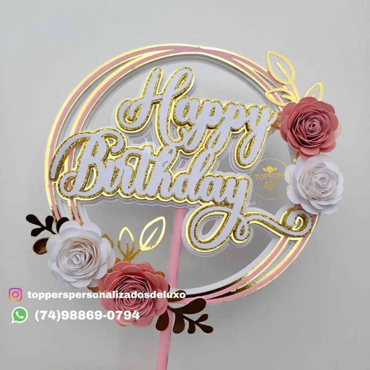 Topo De Bolo Feliz Aniversario