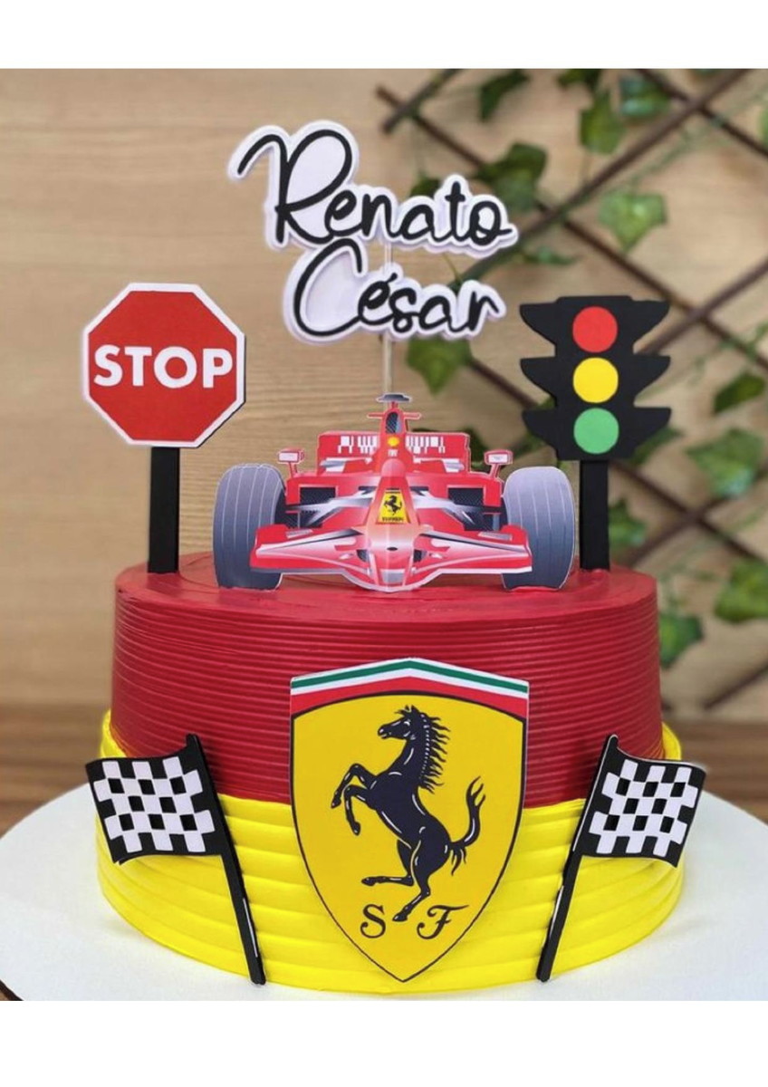 Topo de Bolo Ferrari
