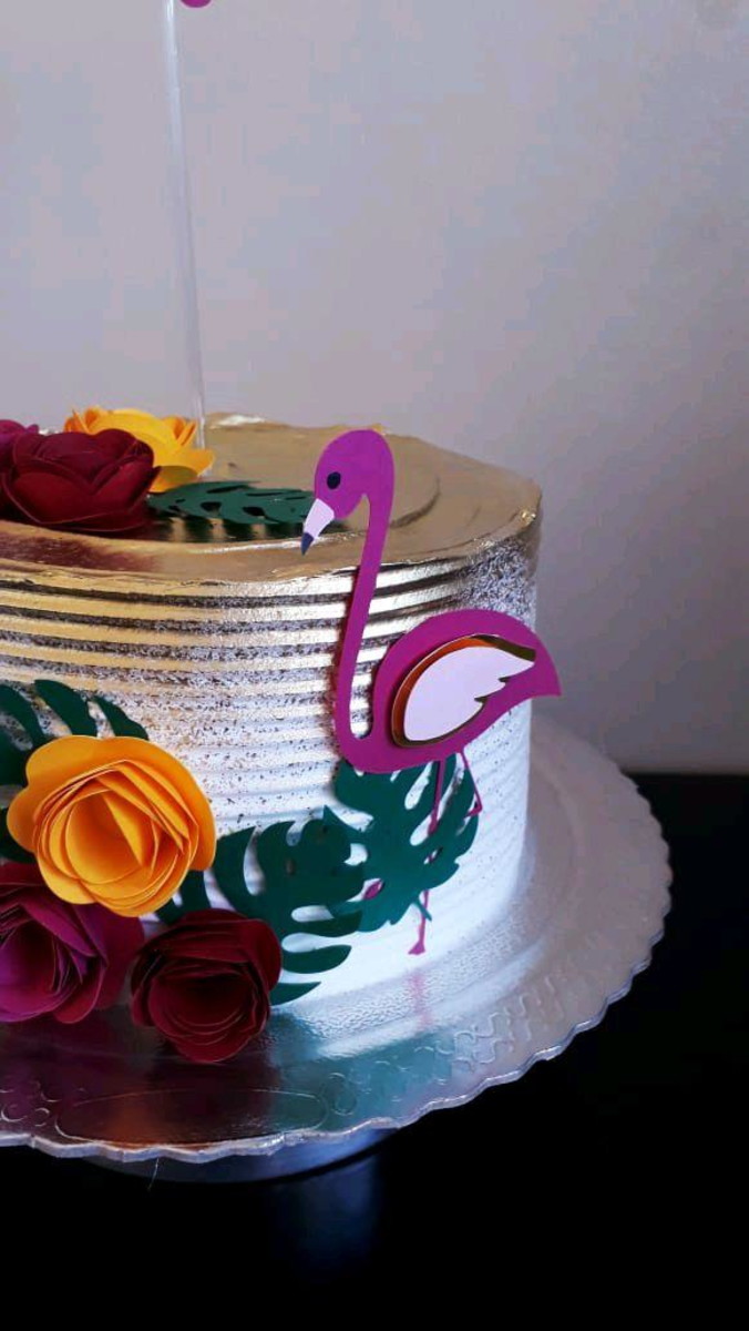Topo de Bolo Flamingo - Imagem 2