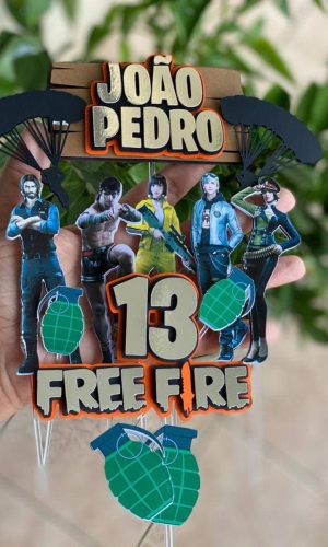 Topo de Bolo Free fire