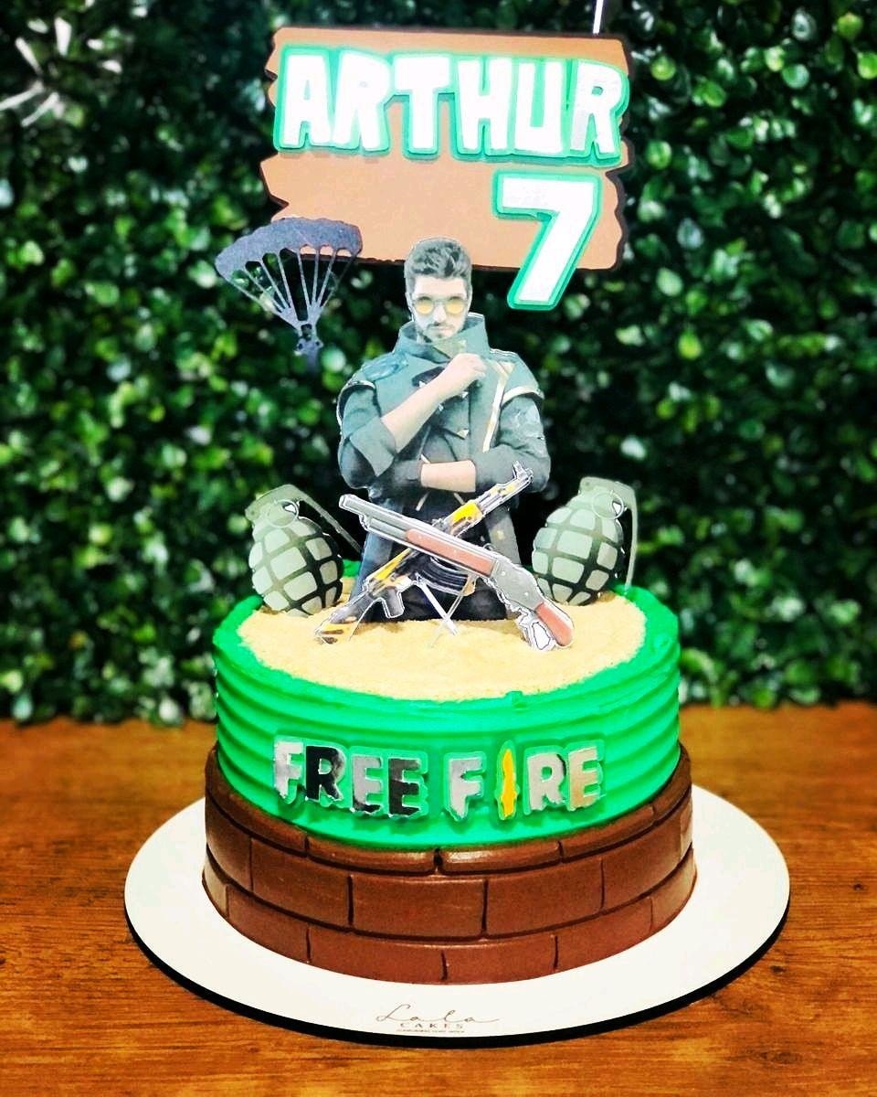 Topo de Bolo Free fire
