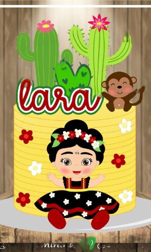 Topo de Bolo Frida
