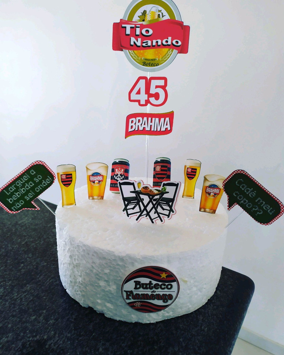 Topo de Bolo boteco e futebol