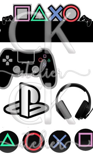 Topo de Bolo Gamer