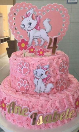Topo de Bolo Gatinha Marrie