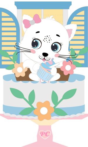 Topo de Bolo Gatinho