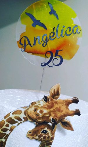 Topo de Bolo Girafa