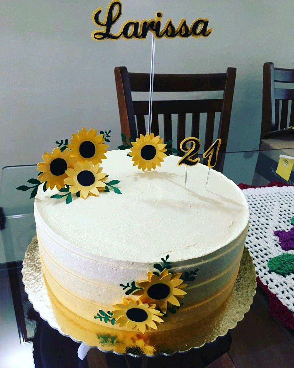 Topo de Bolo girassol - Imagem 2