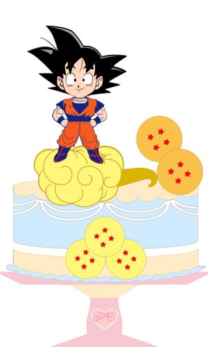 Topo de Bolo Goku
