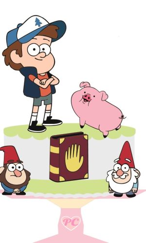 Topo de Bolo Gravity Falls