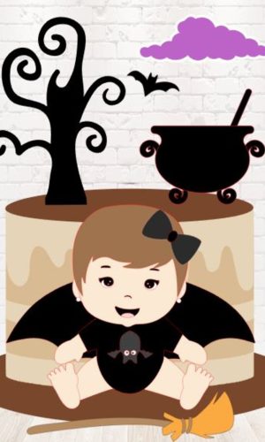 Topo de Bolo Halloween Baby