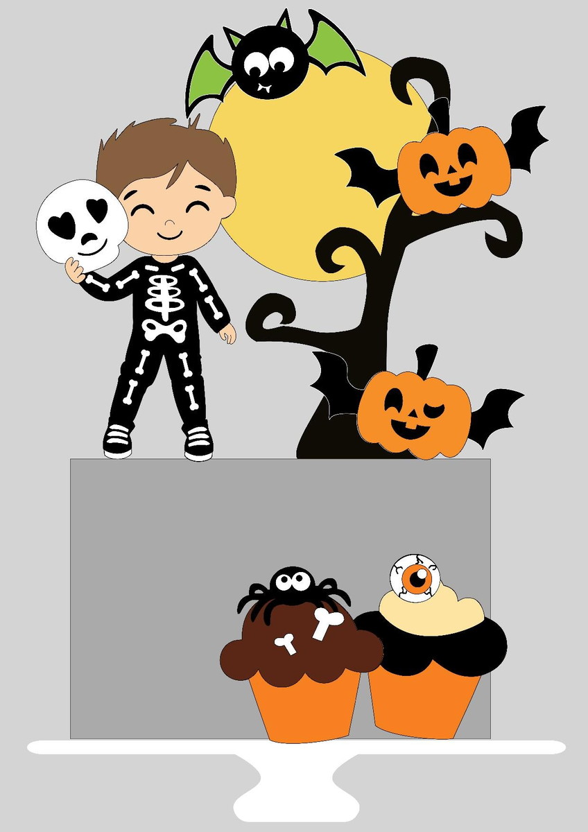 Topo de Bolo Halloween